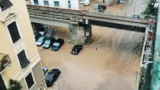 Savona, Italy Heavy downpours that caused flooding - Cataclysm today, October 05, 2021