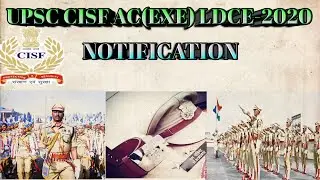 UPSC CISF AC(EXE) LDCE  Exam 2020