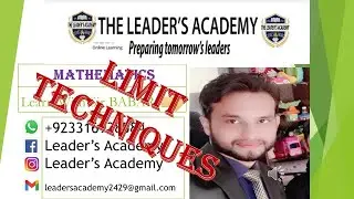 limit techniques/ Direct substitution techniques to evaluate limits in Urdu / Leader's Academy