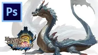 Photoshop Painting | Lagiacrus - Monster Hunter