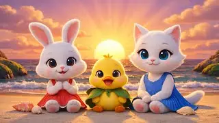 Brave Little Duckling&rsquo;s Beach Rescue Adventure  cartoon