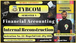 Internal reconstruction ￼- capital reduction account and balance sheet, TYBcom - Sem 5 ￼￼