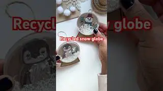 Recycled snow globe 🐧☃️ #wintercrafts #kidscrafts #diyprojectsforkids