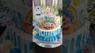 Kue Ultah Tingkat Pororo #cake #kuetart #cakedecorating #birthdaycake #kuetart #birthdaycake