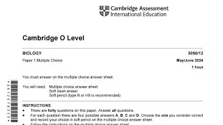 Biology Paper 1 Exam Revisions - ECZ/ CAMBRIDGE 