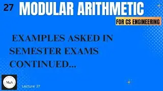 Examples on Diphontine Eqn#Questionpaper examplesvtu#ModularArithmetic#22scheme#bmats101#Dr. SujataT