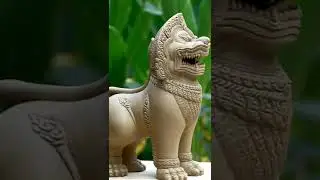 Sculptuer lion from clay #MorodokClay #shorts