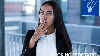 OFFICE GIRL FULLY SMOKING CIGARETTE'S 🚬🚬💨#smokingwhatsappstatus #smokinggirl #cigarette #officegirl