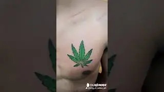 Weed leaf tattoo