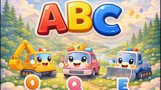 🚦🚜ABC Parade Song 🚗 | Learn Letters with Cute Vehicles | Fun Alphabet Song for Kids #abcd