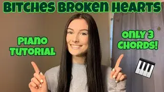 &ldquo;Bitches broken hearts&rdquo;- Billie Eilish Piano Tutorial! Super easy!