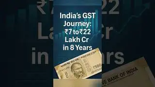 India's GST Growth: ₹7.2 to ₹22 Lakh Cr in 8 Years! #gst