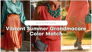 ☀️ Coral & Teal Fusion | Vibrant Summer Grandmacore Color Match