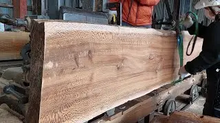 #37【製材】このヒョウ柄がブナの証です。推定樹齢200年！This leopard print is a proof of beech. Estimated tree age 200 years!