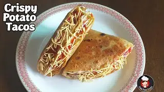 CRISPY POTATO TACOS | DESI TACOS | LEFTOVER ROTI TACOS #Tacos #EasyFoodTricks