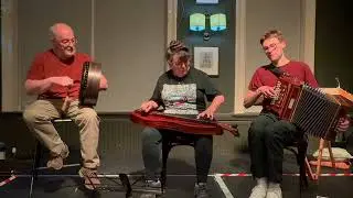 Jon Warbrick, Shirley Warbrick and John Hinton at The Bridge Folk Club &ndash; three traditional tunes