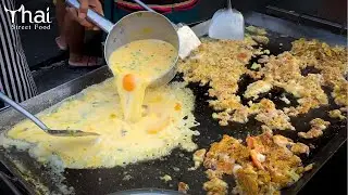 Fried Mussels Omelette | Thai Street Food