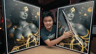 Warren Louw's Sensual Masterpiece | Wonder Woman Canvas Art Print by Sideshow Collectibles Unboxing