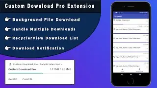 Custom Download Pro Extension | Background File Download | Notification | Deep Host