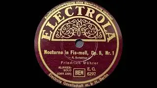 Friedrich Wührer plays Scriabin (1937)