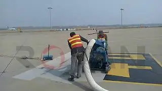 floor shot blasting machine for marking  line removal