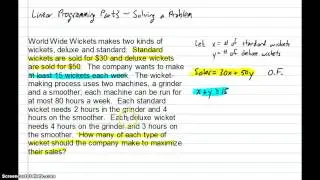 Linear Programming Part 3 - Writing Constraints