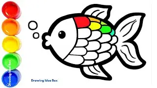 Рисование разноцветных рыбок 🌈🐠 | Забавные идеи для рисования радужных рыбок для детей