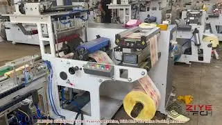 Auto Label Rolls Production Line: SL350BG Turret Rewinder + BMD-750 Auto Shrink Packing Machine