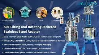 Two Sets of Stainless Steel Lifting & Tilting Reactors | Full Factory Test Before Shipment