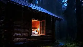 (No Ads) Peaceful Rain around the Woodland Cabin 🌧 | Soothing Ambience for Restful Sleep