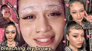 bleaching my brows to reinvent myself after a *breakdown* 😚✌️