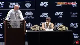 Conor Mcgregor On Muhammad Ali-Khabib Vs Conor Press Conference