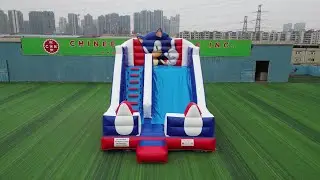🚀 Sonic-Themed Inflatable Slide &ndash; Ultimate Fun by Chinee Inflatables! 🎉 T8-108C