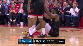 James HARDEN STEPBACK  4 POINT PLAY vs Warriors