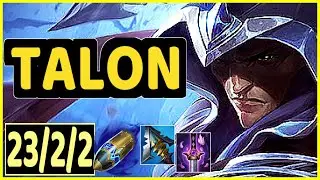TALON VS KHA'ZIX - 23/2/2 KDA JUNGLE GAMEPLAY DIAMOND I