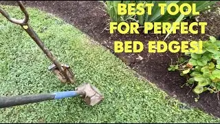 BEST TOOL FOR SPADING PERFCT FLOWER BED/MULCH BED EDGES!