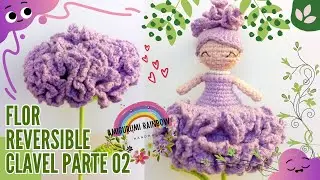 ВЕЛИКОЛЕПНЫЙ! Амигуруми Двусторонний цветок гвоздики крючком - Часть 02