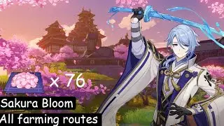 All SAKURA BLOOM LOCATIONS |  GUIDE FOR KAMISATO AYATO AND AYAKA | GENSHIN IMPACT