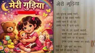 मेरी गुड़िया | Meri Gudiya - Hindi Poem for Kids | बच्चों के लिए बाल कविता | class 1 | class 1 poem 