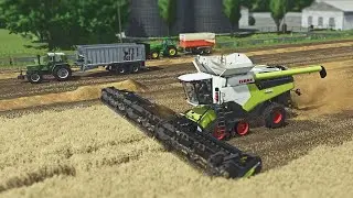 FS25 Triticale harvesting Claas Lexion 8800, FEND 615LSA, John Deere 4955