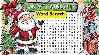 Santa's Workshop Word Search for Kids!