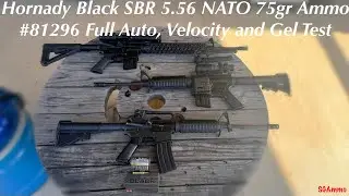 Hornady Black SBR 5.56 NATO 75gr Ammo #81296 - Full Auto, Velocity and Gel Test @SGAmmo