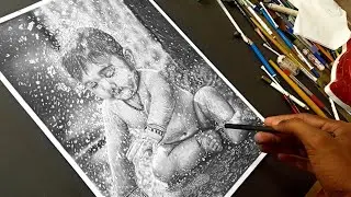 Baby Hyper Realistic Pencil Drawing // Timelapse video