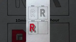10 Second Vs 1 Hour Drawing Challenge #shorts #shortsfeed #youtubeshorts #art