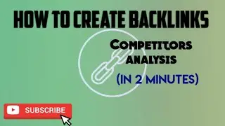 How to create backlinks | competitors analysis | tips and tricks [SEO]