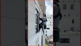 The Art of High-Rise Window Cleaning 🏙️✨ #windowninjas