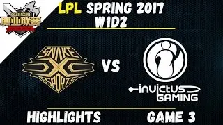 SS vs IG Highlights Game 3 LPL Spring W1D3 2017 Snake Esports vs Invictus Gaming