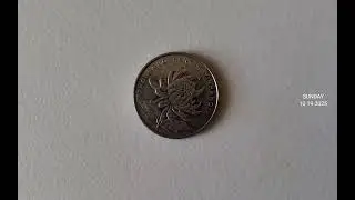 1 yuan coin from China (Chrysanthemum blossom)