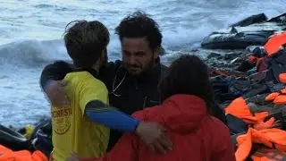 Volunteers cry for help on Greek island's tragic shores