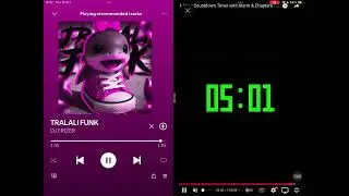 15 Minutes Timer Digital Display Green Spotify